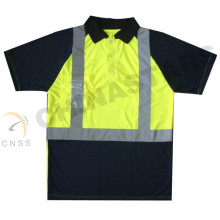 Wicking hi vis Polohemd, Sicherheits-T-Shirt, Sicherheitsarbeit Polo-Shirt